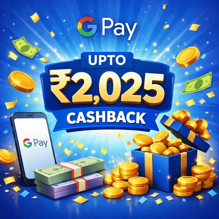 Gpay upto ₹2,025 Cashback offer | Google pay Collect 6 stickers Telugu | GPay Party Unbox 2025 offer ₹2,025