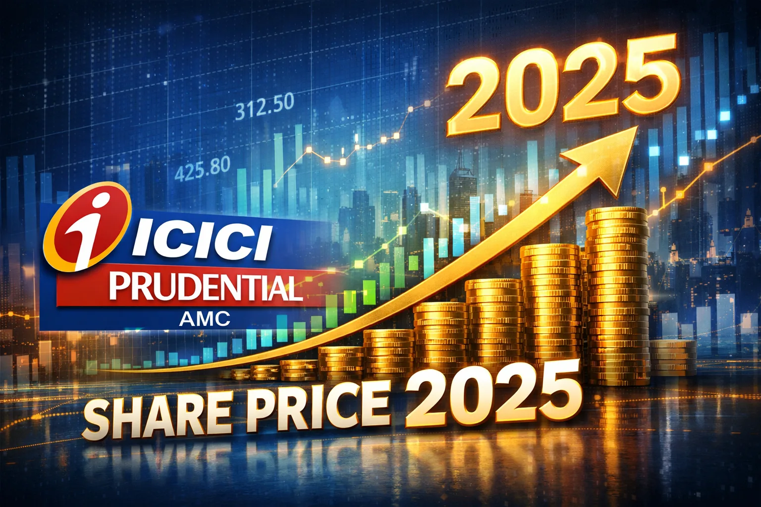 icici prudential amc share price 2025