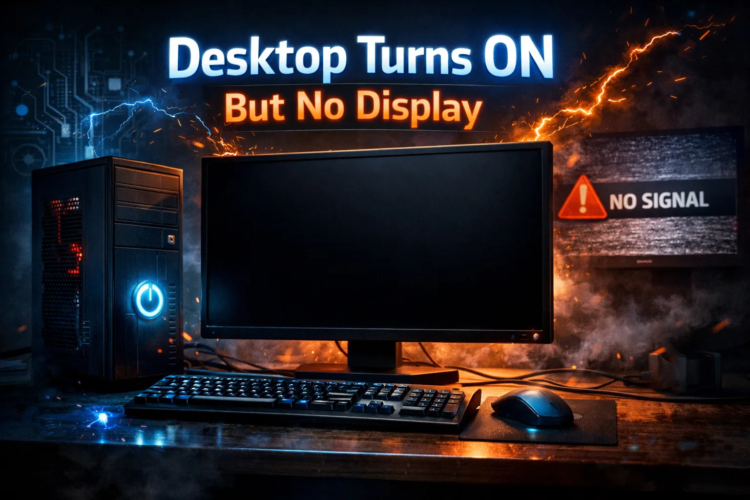 Desktop Turns ON but No Display