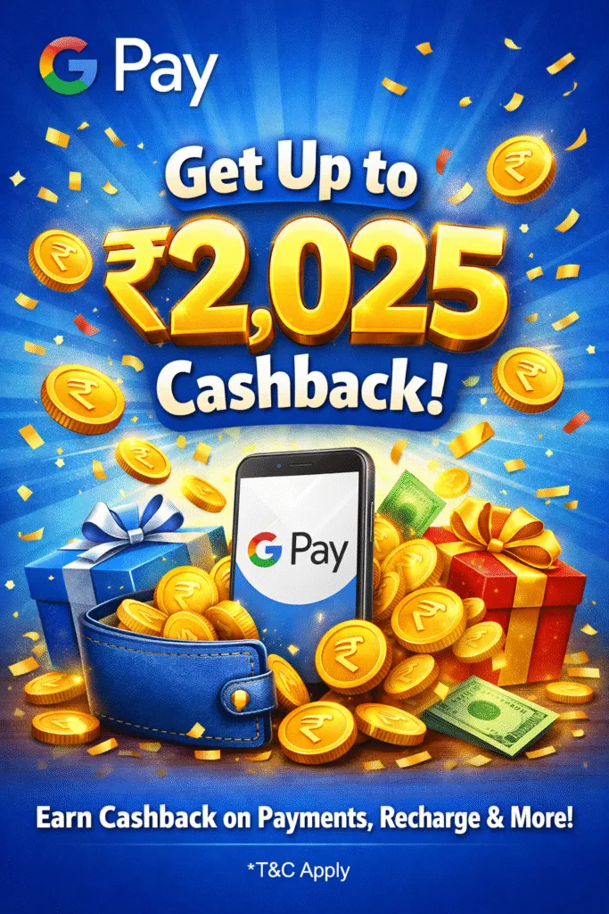 Gpay upto ₹2,025 Cashback offer | Google pay Collect 6 stickers Telugu | GPay Party Unbox 2025 offer ₹2,025 