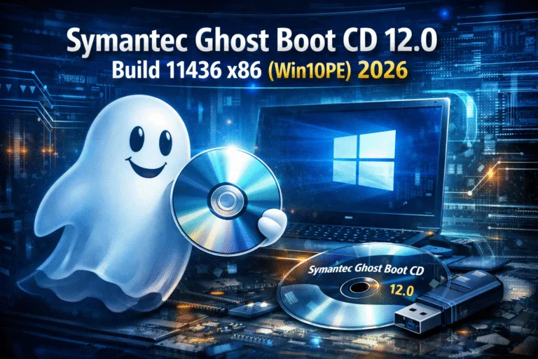 Symantec Ghost Boot CD 12.0 Build 11436 x86 (Win10PE) 2026