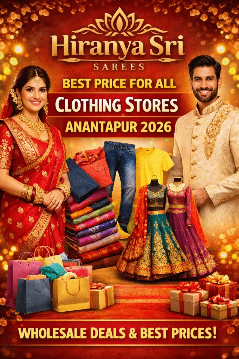 Hiranya Sri Sarees best price for all Clothing stores anantapur 2026