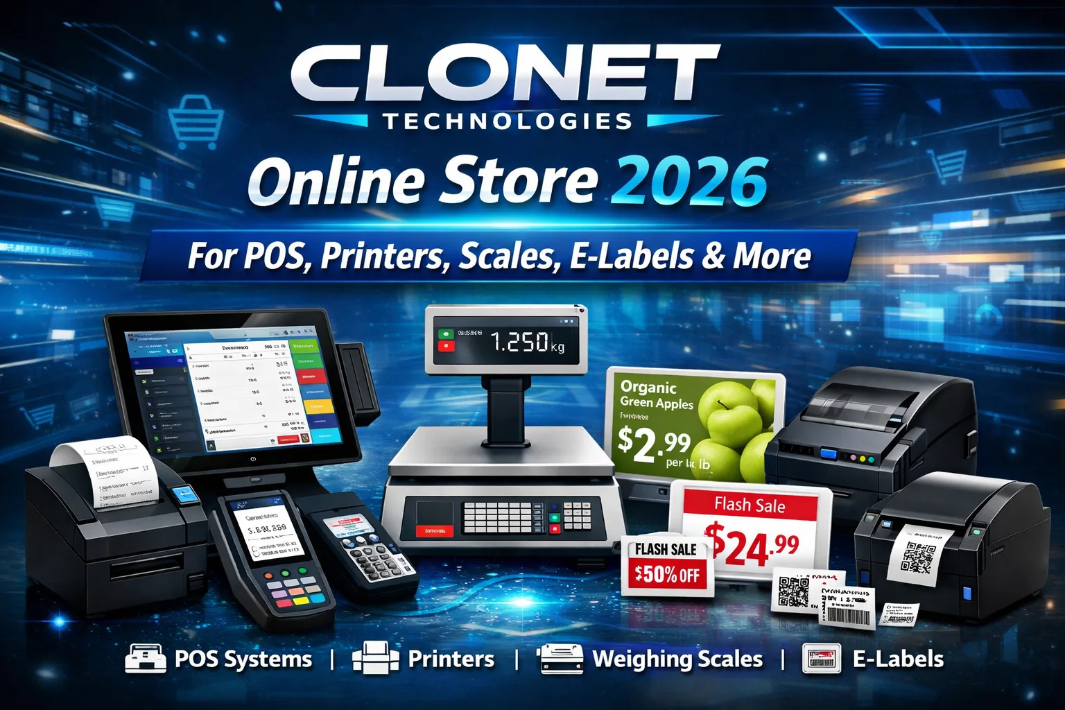 CLONET Technologies Online Store For POS, Printers, Scales, E-labels & More 2025 best price all indian business 2026
