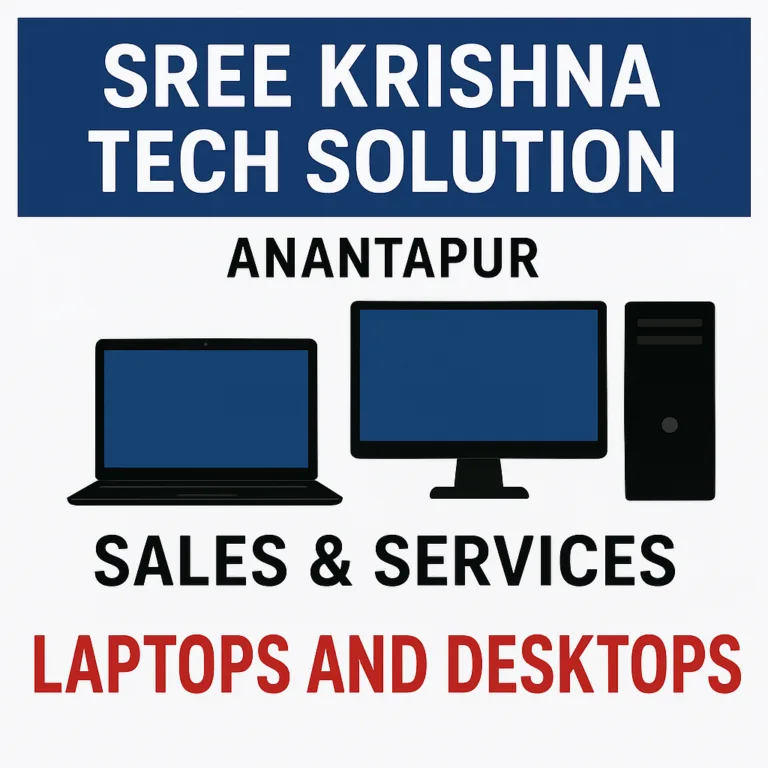 SREE KRISHNA TECH SOLUTIONS SALES AND SERVICES DESKTOPS AND LAPTOPS WITH VYAPAR BILLING SOFTWARE AVAILABLE 2026