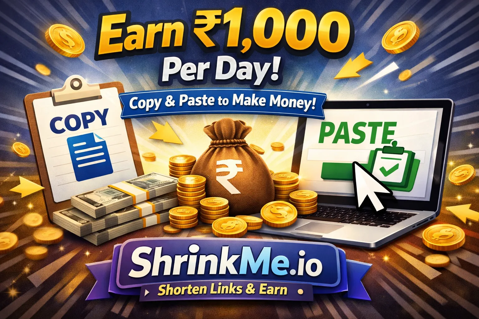 Earn ₹1,000 per day by copying and pasting.